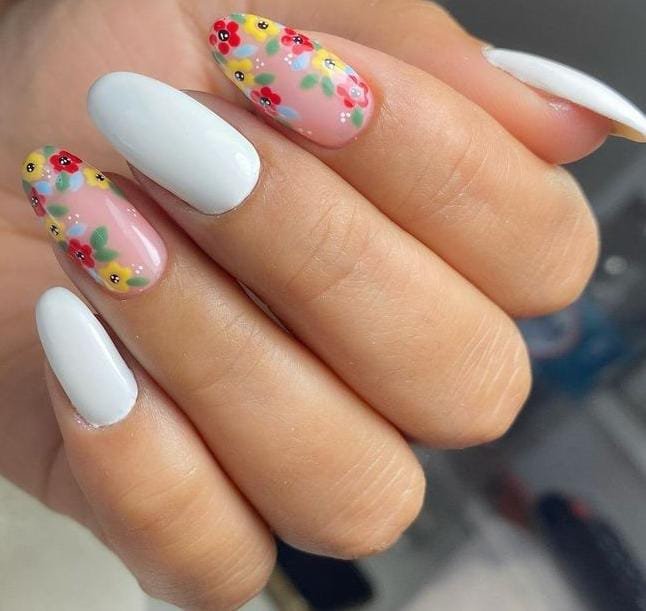 Soft Garden Party Nails