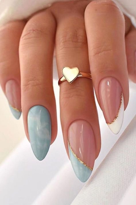 Soft Marble French Tips