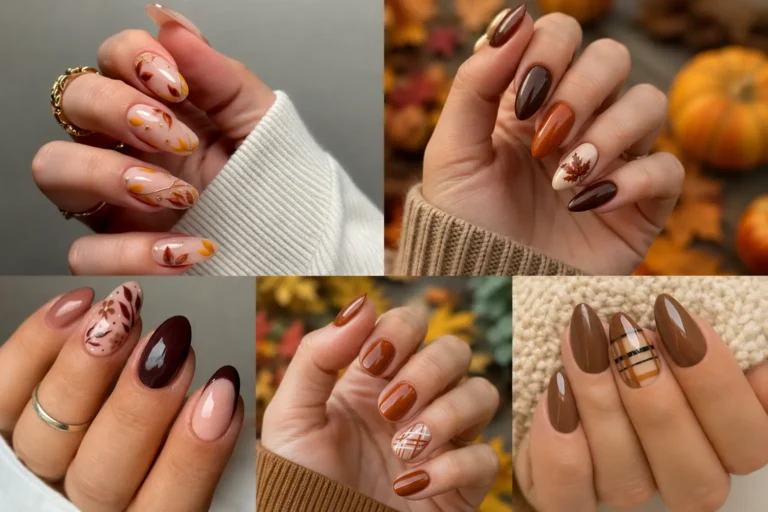 cute fall gel nails ideas