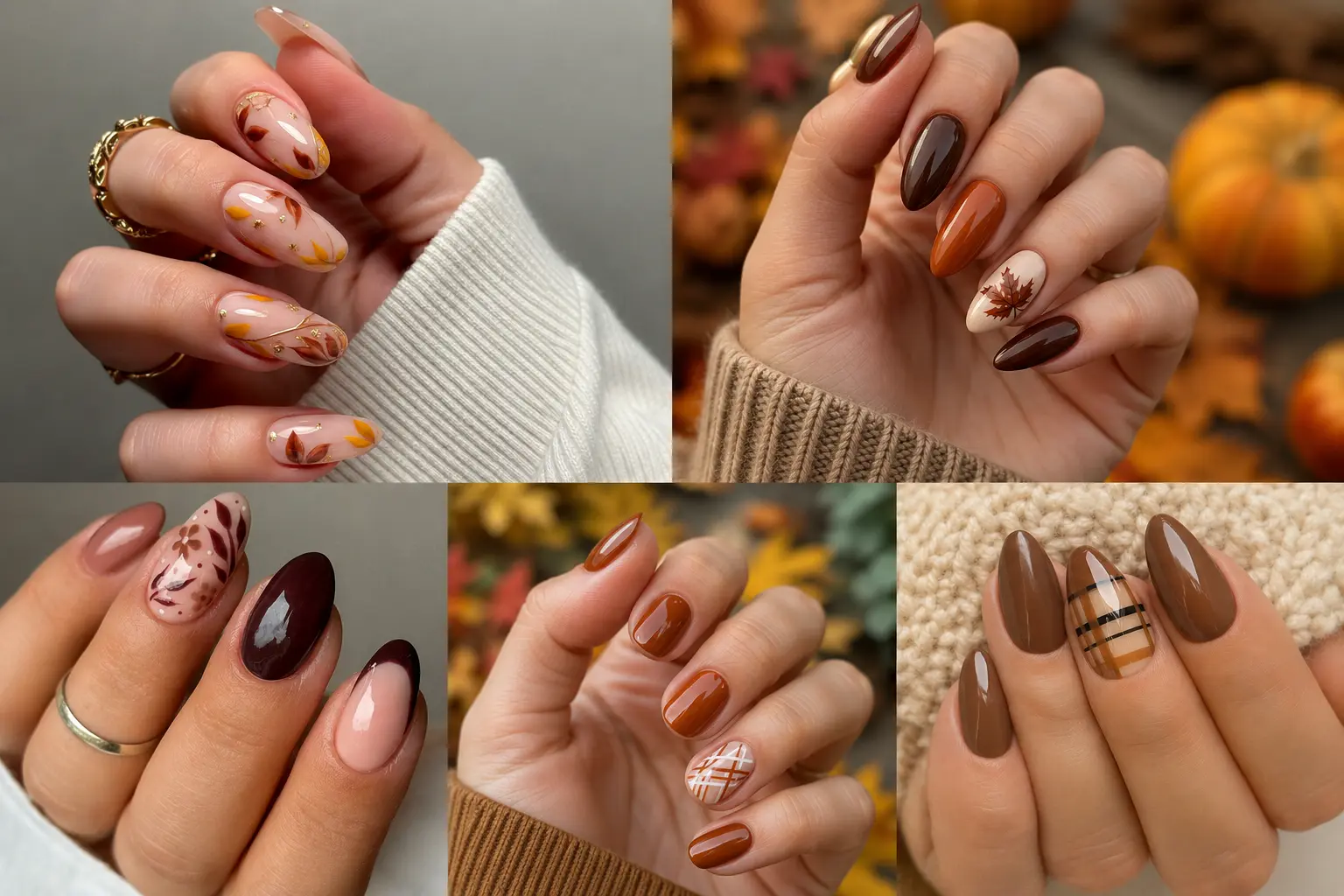 cute fall gel nails ideas