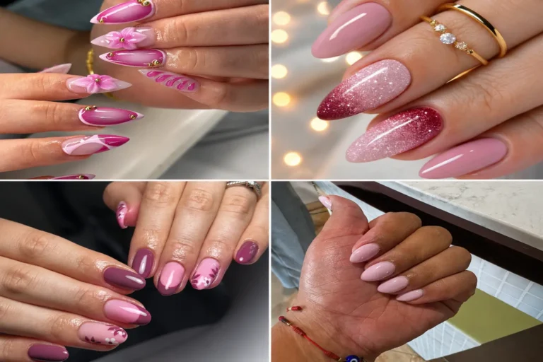 pink october nails ideas