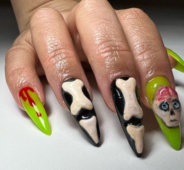 3d halloween nail