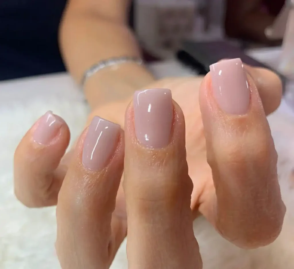 Cream and Taupe Nails