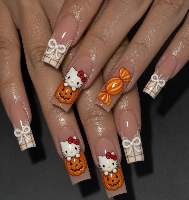 Hello Kitty nail