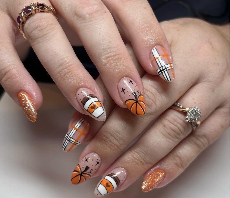pumpkin nail ideas