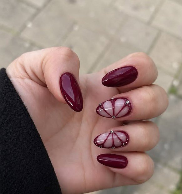 red fall nail