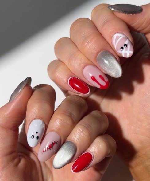 Halloween Mouth Nail Art