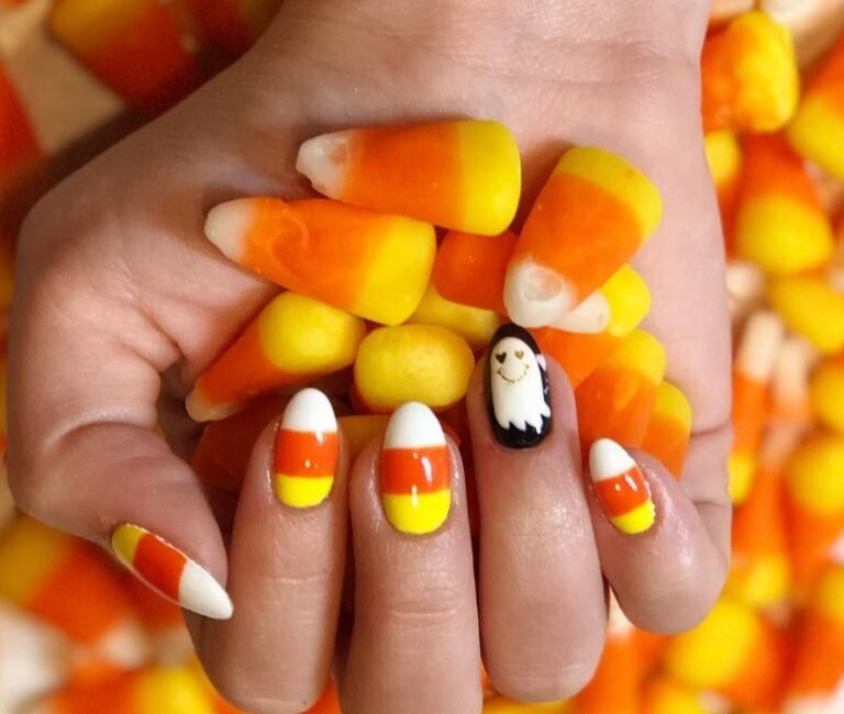 candy corn nails